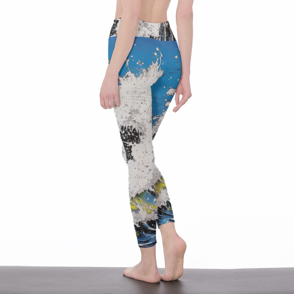 All-Over Print Women's High Waist Leggings | Side Stitch Closure