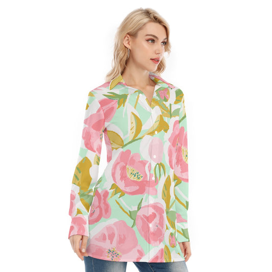 All-Over Print Women's Long Shirt