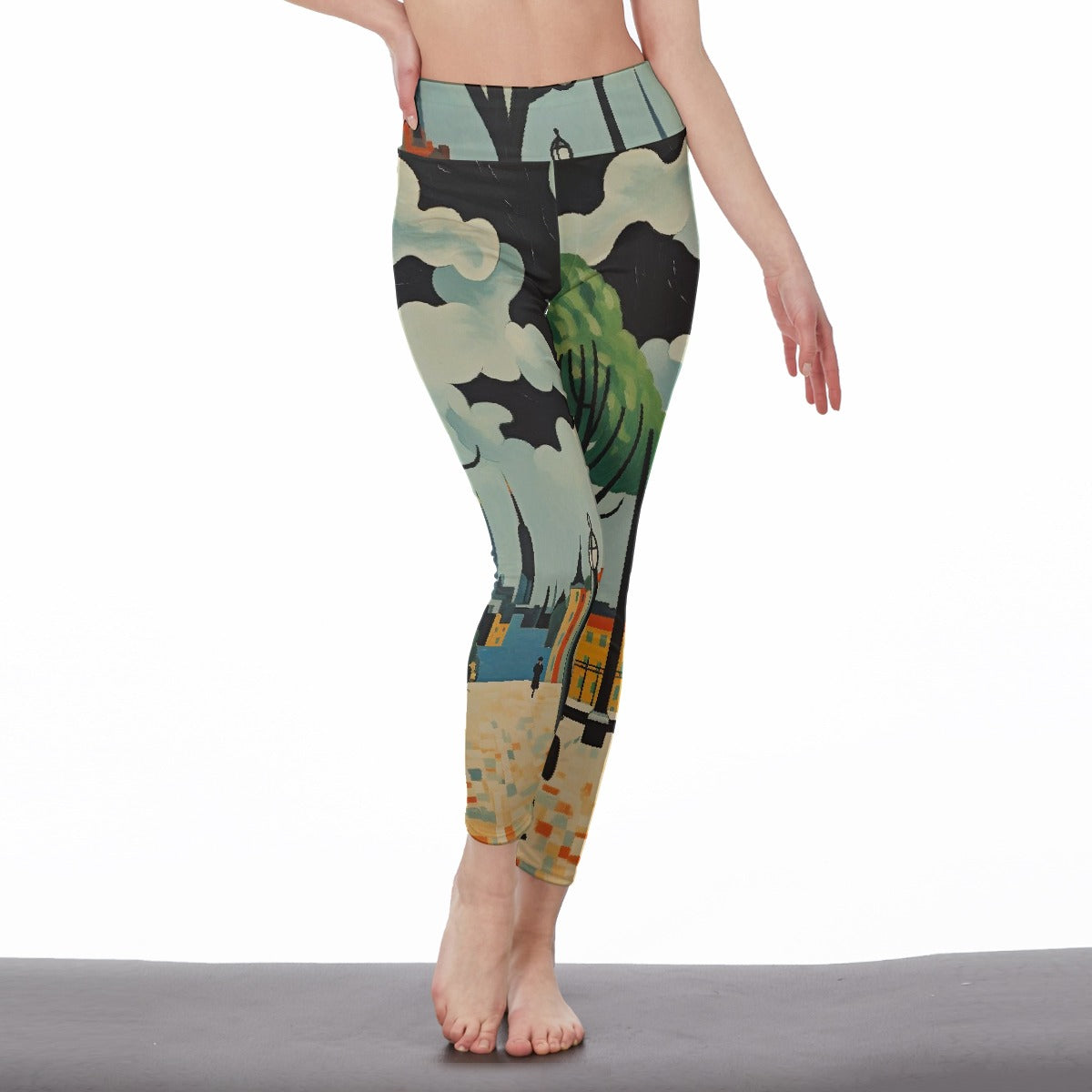 All-Over Print Women's High Waist Leggings | Side Stitch Closure