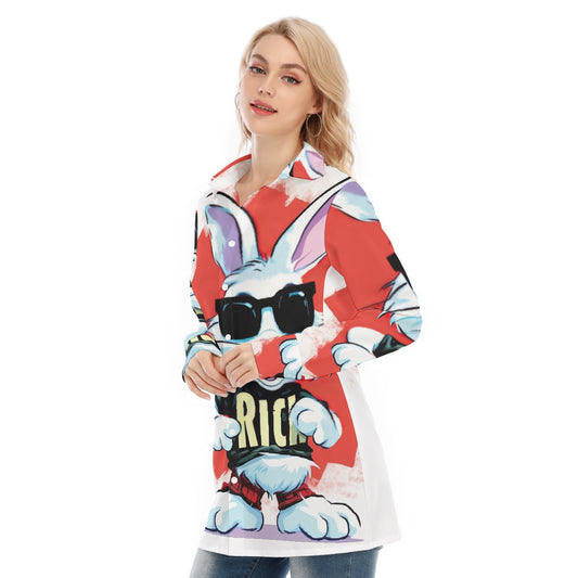 All-Over Print Women's Long Shirt