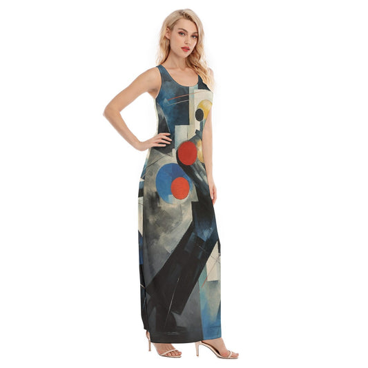 All-Over Print Women's Vest Dress | Length To Ankle