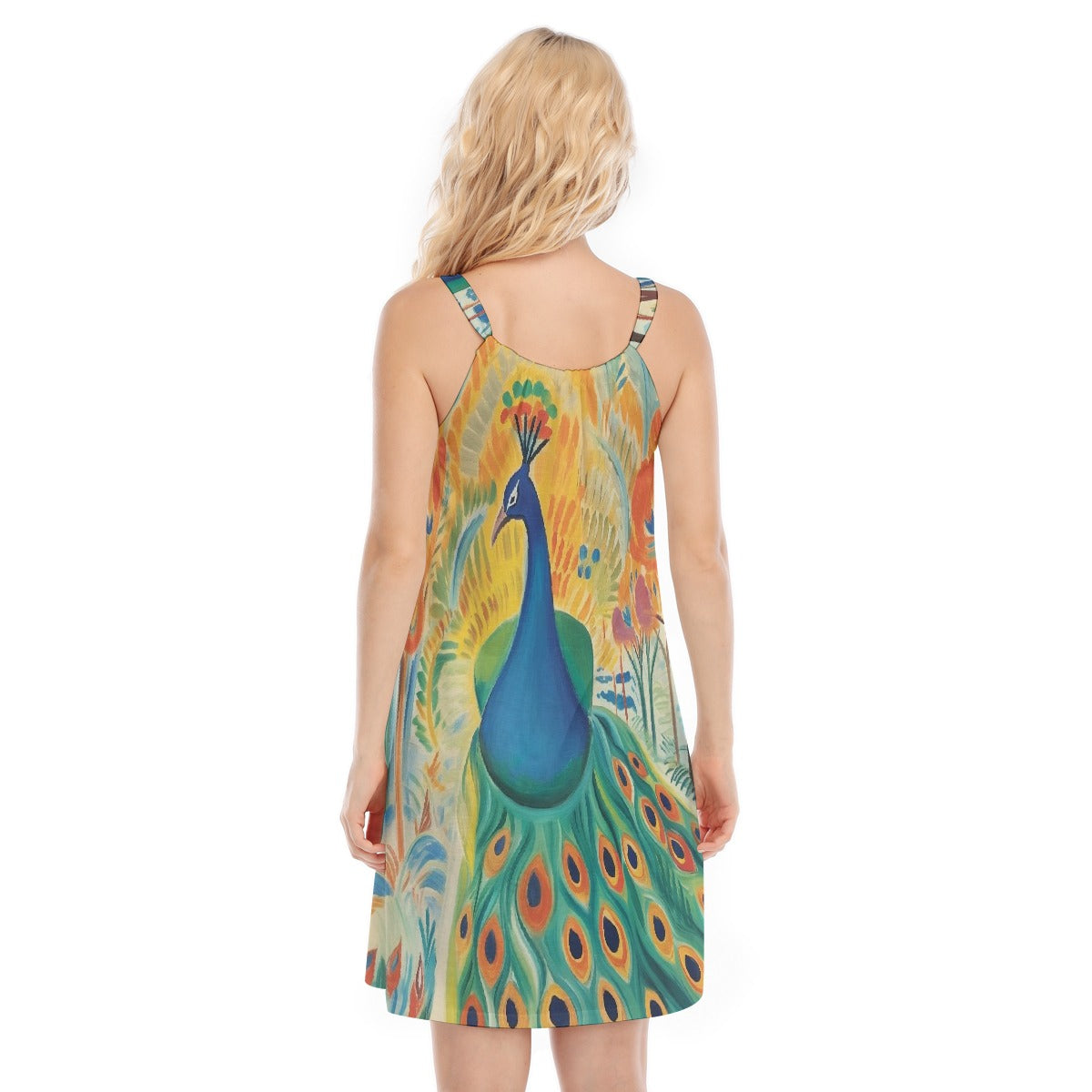 All-Over Print Women's O-neck Cami Dress