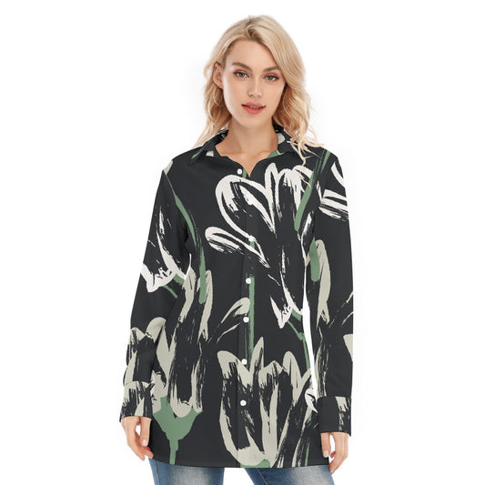 All-Over Print Women's Long Shirt