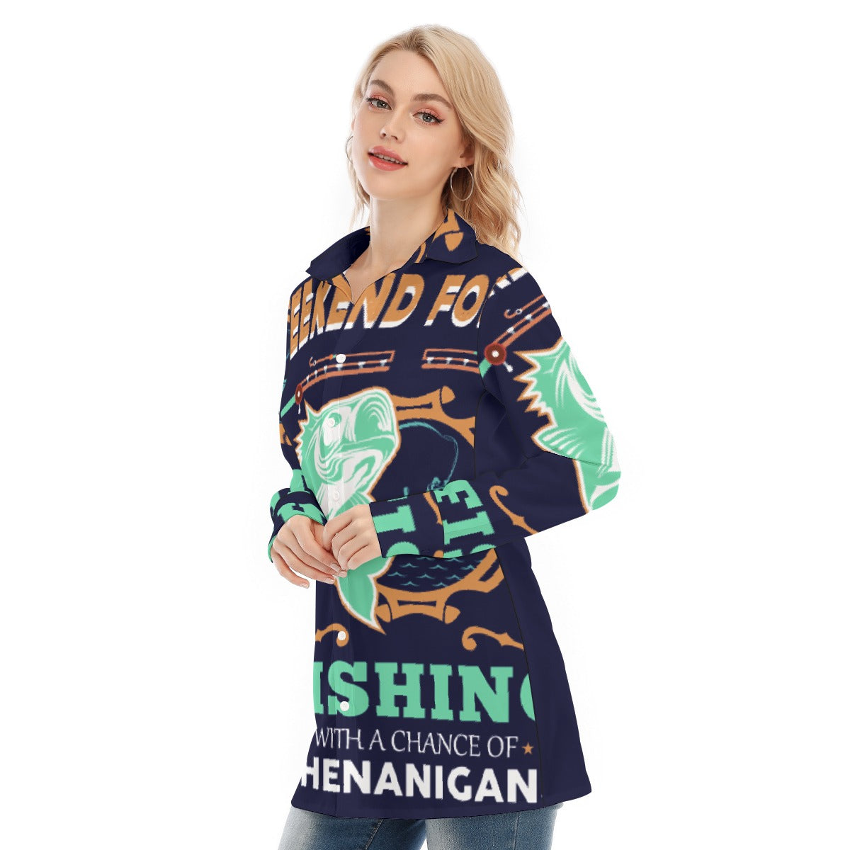 All-Over Print Women's Long Shirt