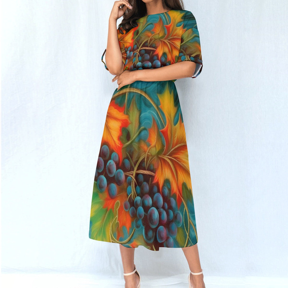 All-Over Print Women's Elastic Waist Dress