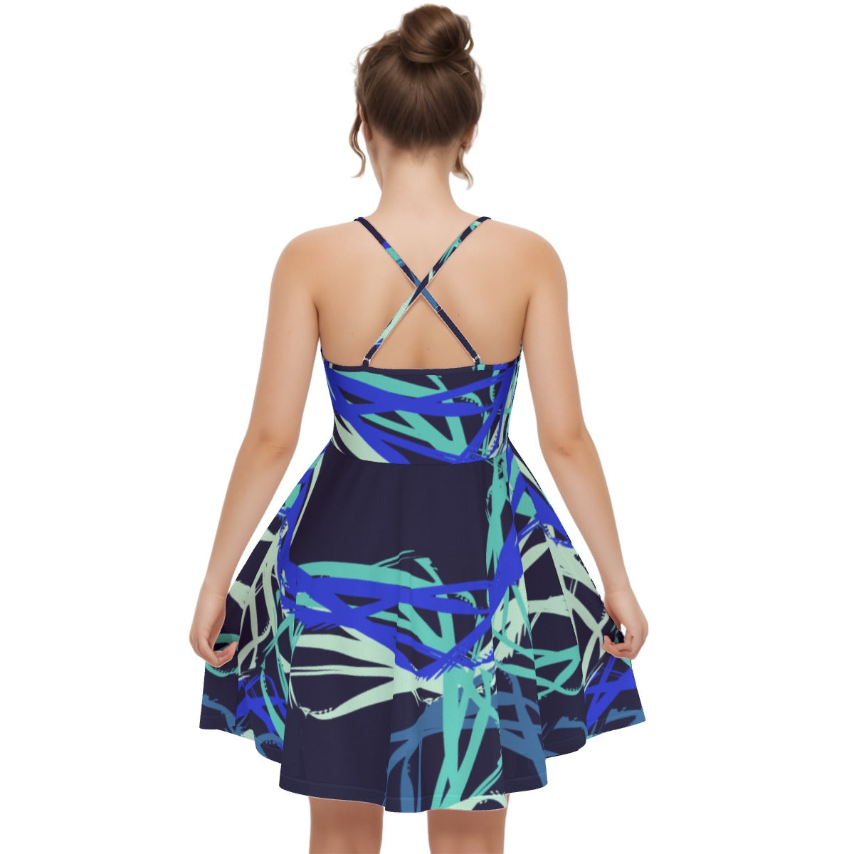 All-Over Print Women‘s Cross Cami Dress