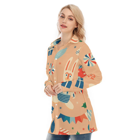 All-Over Print Women's Long Shirt