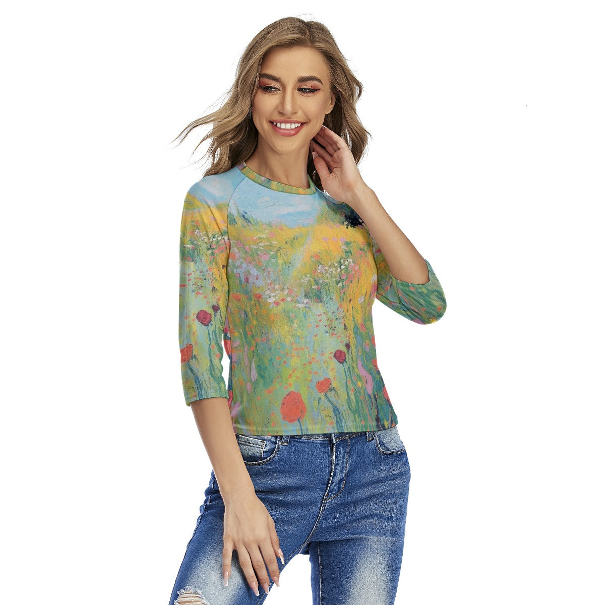 All-Over Print Women's Raglan Sleeves T-shirts