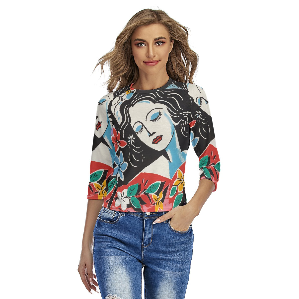 All-Over Print Women's Raglan Sleeves T-shirts