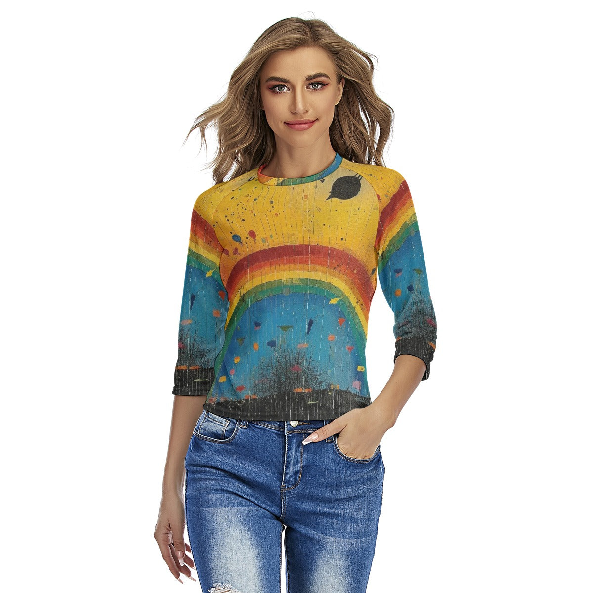 All-Over Print Women's Raglan Sleeves T-shirts