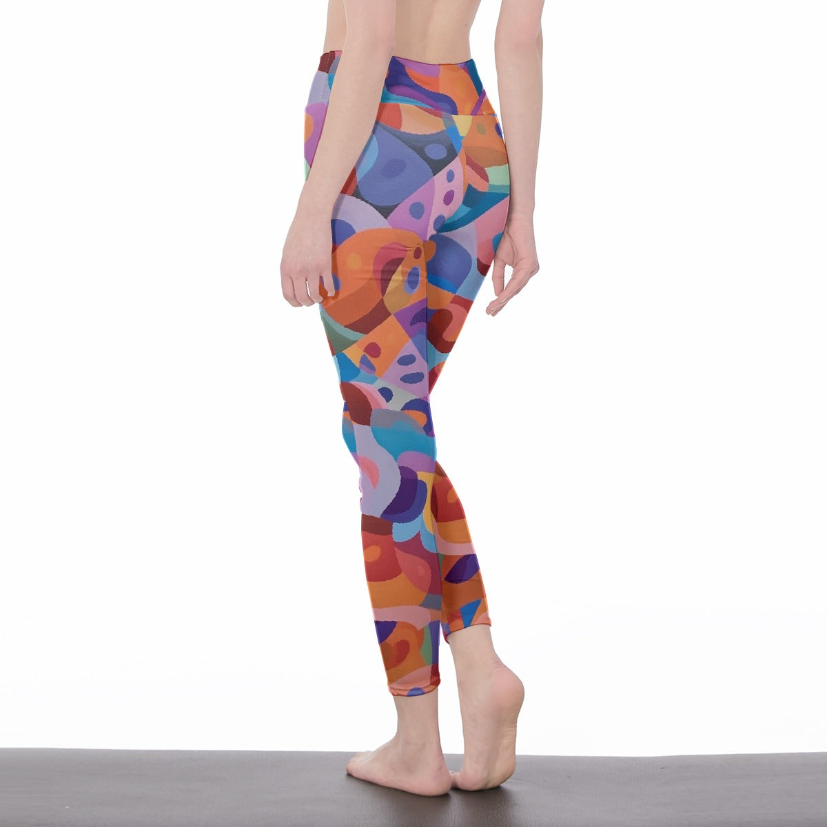 All-Over Print Women's High Waist Leggings | Side Stitch Closure