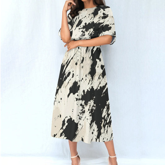 All-Over Print Women's Elastic Waist Dress