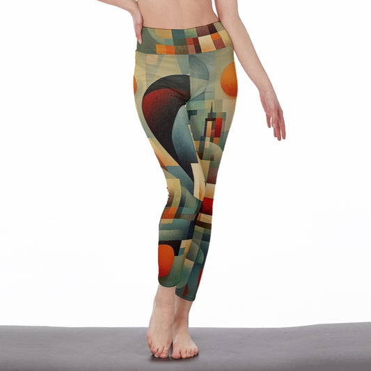 All-Over Print Women's High Waist Leggings | Side Stitch Closure