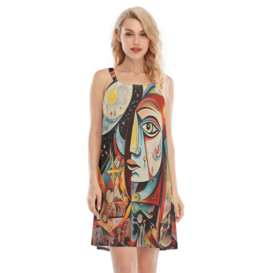 All-Over Print Women's O-neck Cami Dress