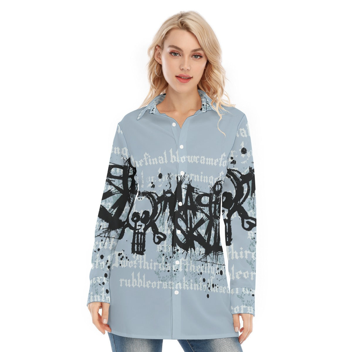 All-Over Print Women's Long Shirt