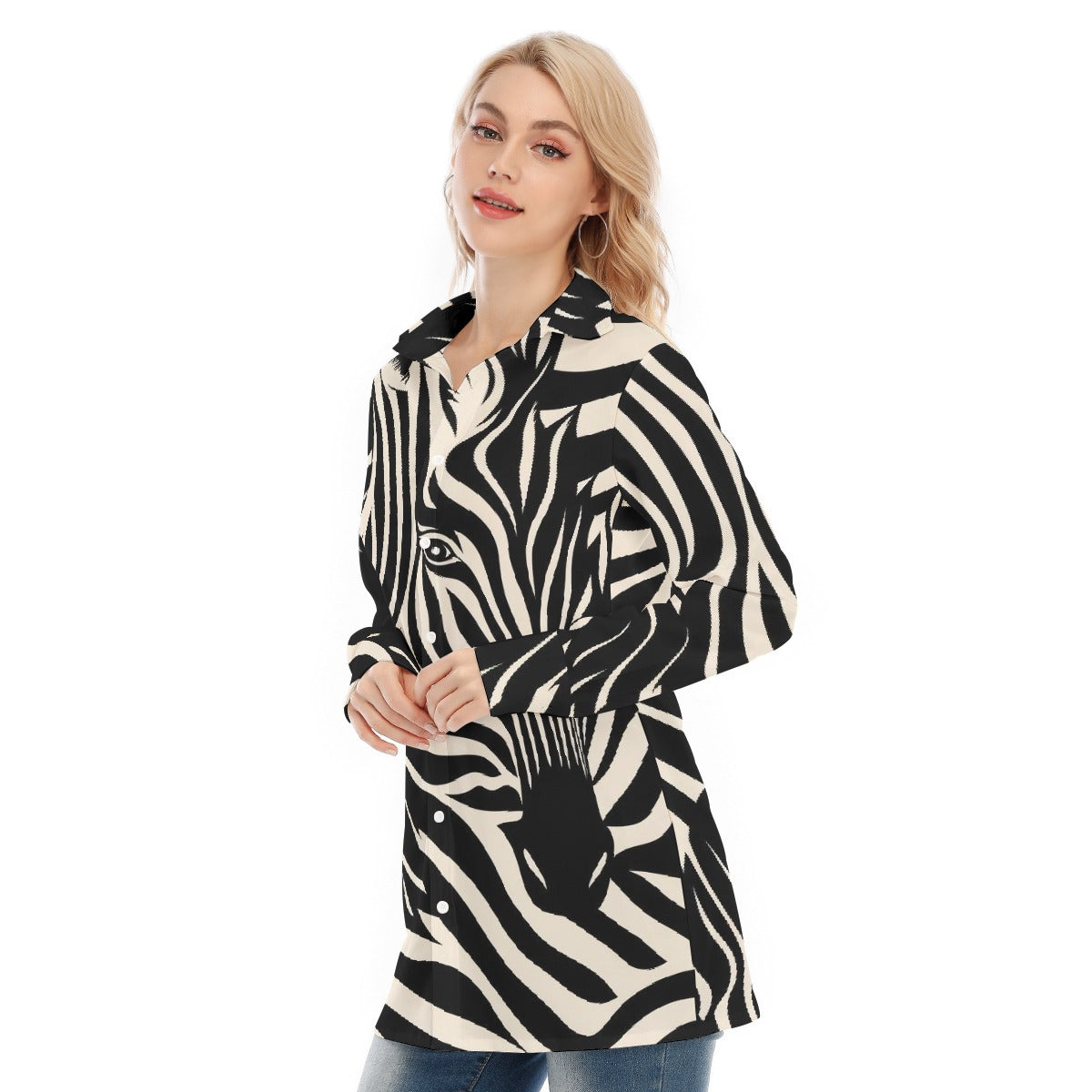 All-Over Print Women's Long Shirt