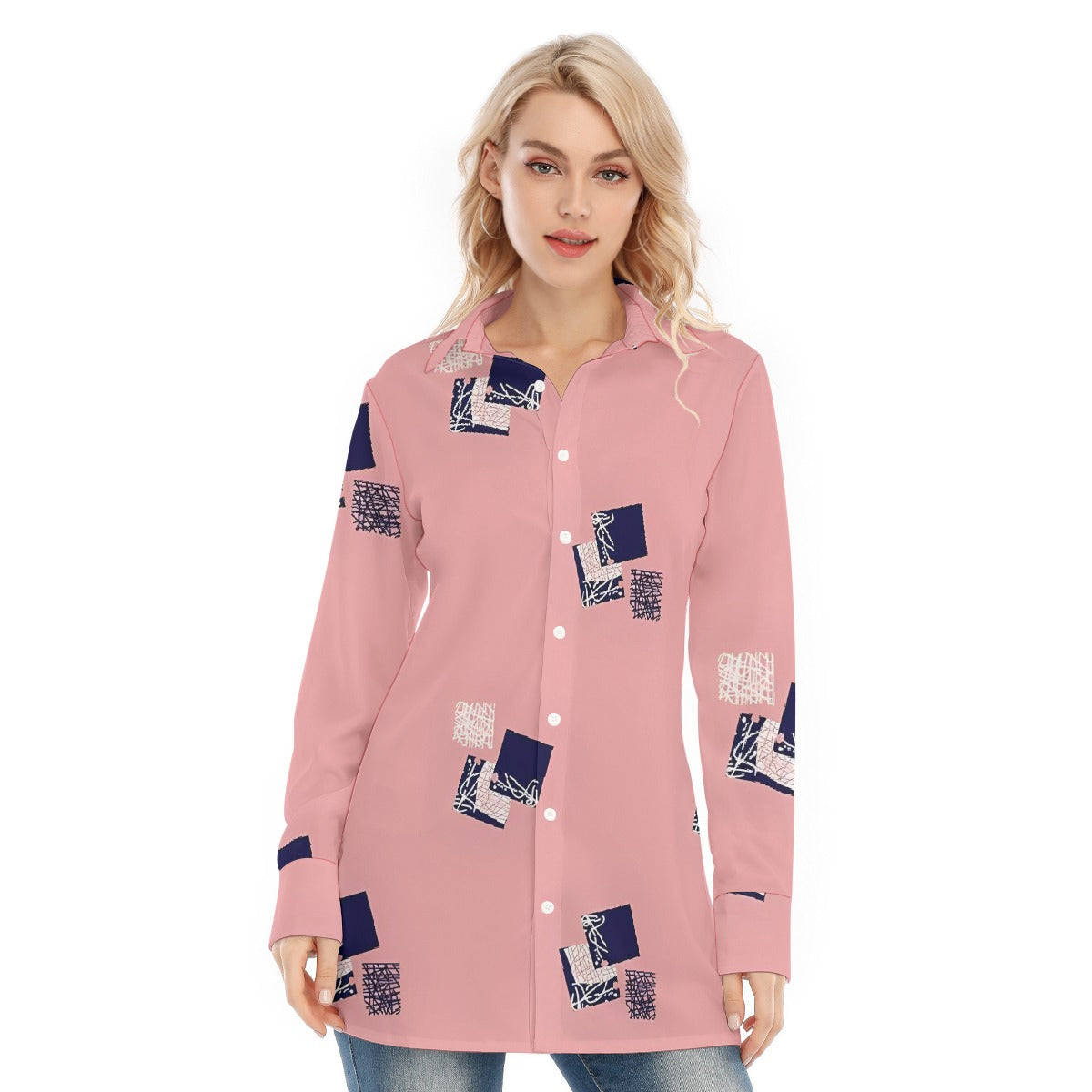 All-Over Print Women's Long Shirt