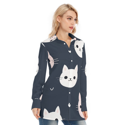 All-Over Print Women's Long Shirt