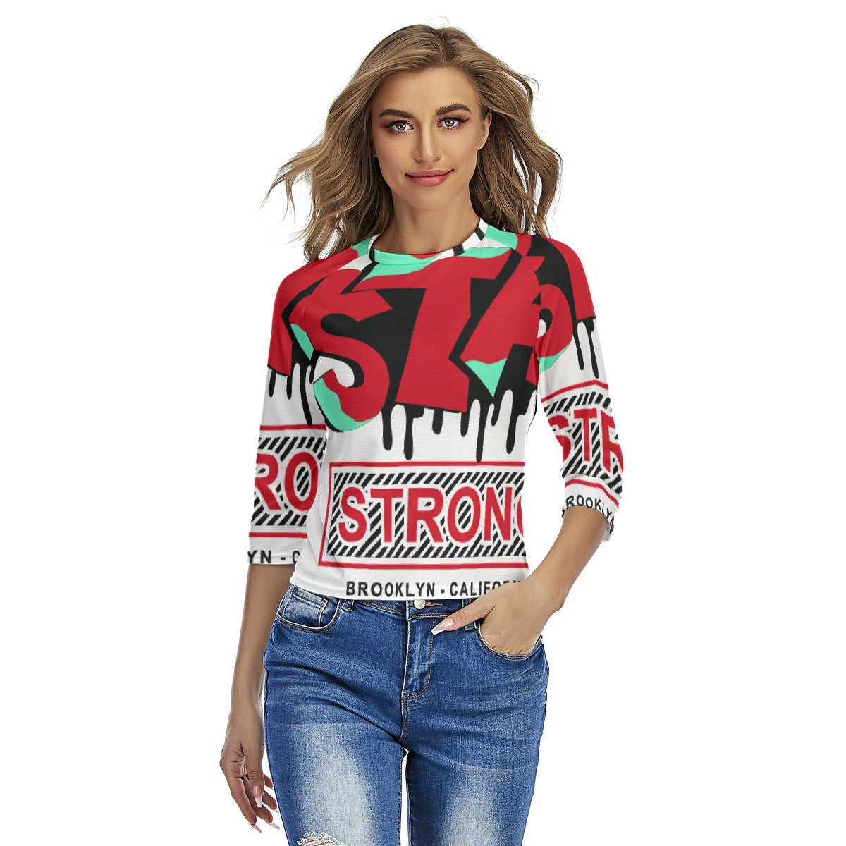 All-Over Print Women's Raglan Sleeves T-shirts