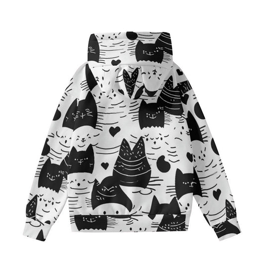 All-Over Print Women’s Hoodie With Decorative Ears