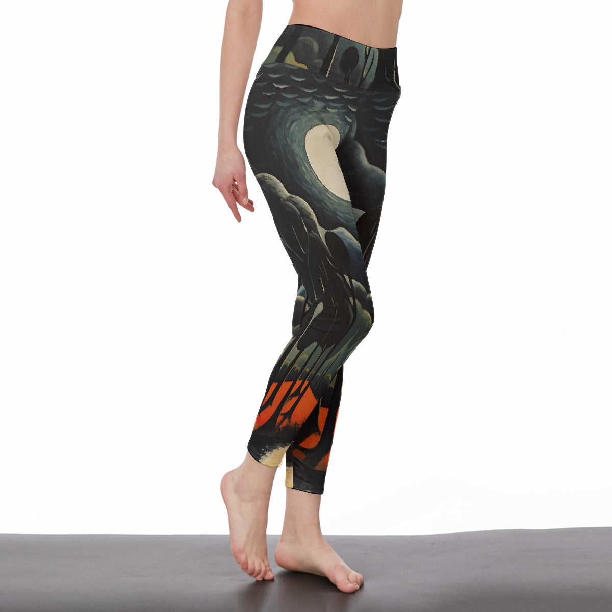 All-Over Print Women's High Waist Leggings | Side Stitch Closure