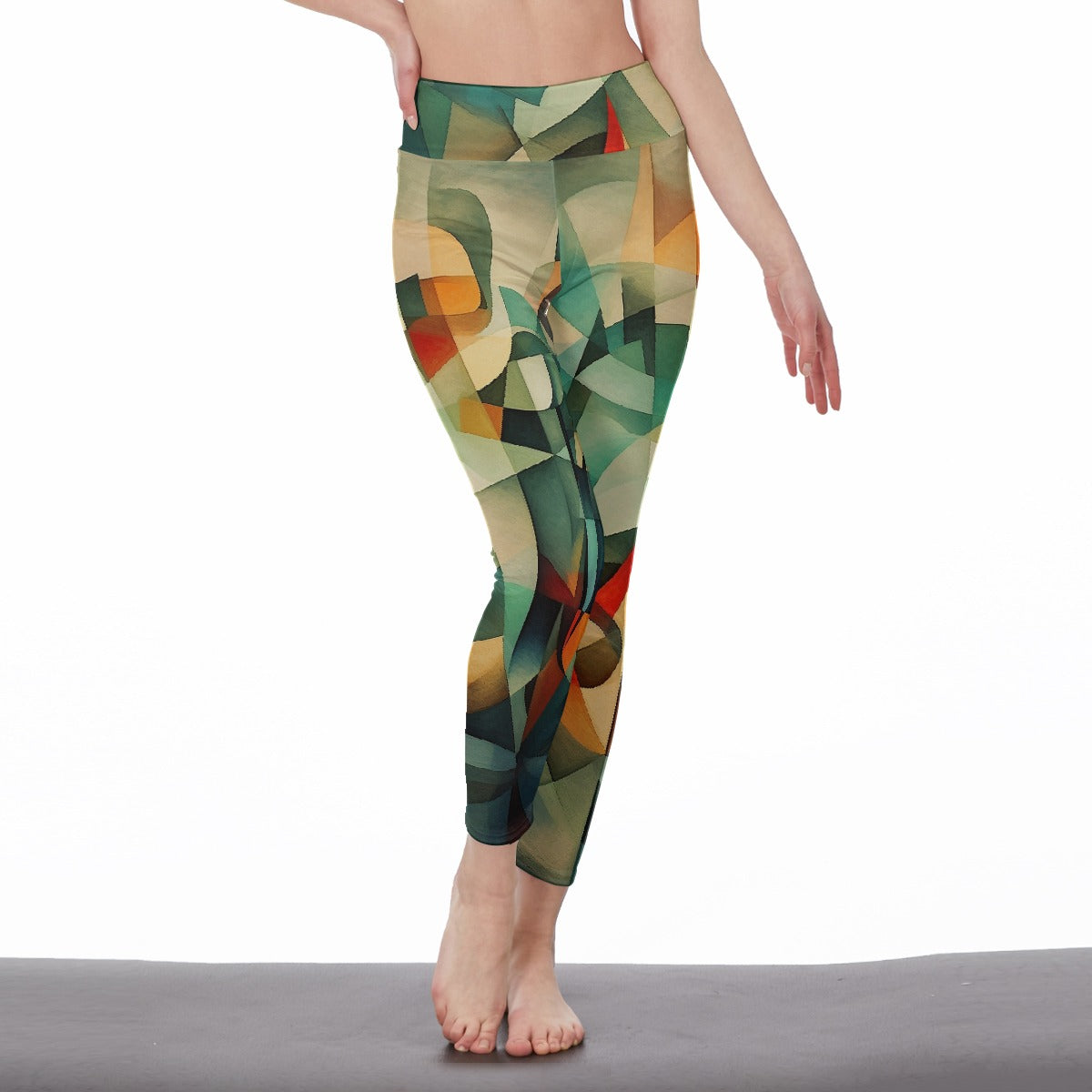 All-Over Print Women's High Waist Leggings | Side Stitch Closure