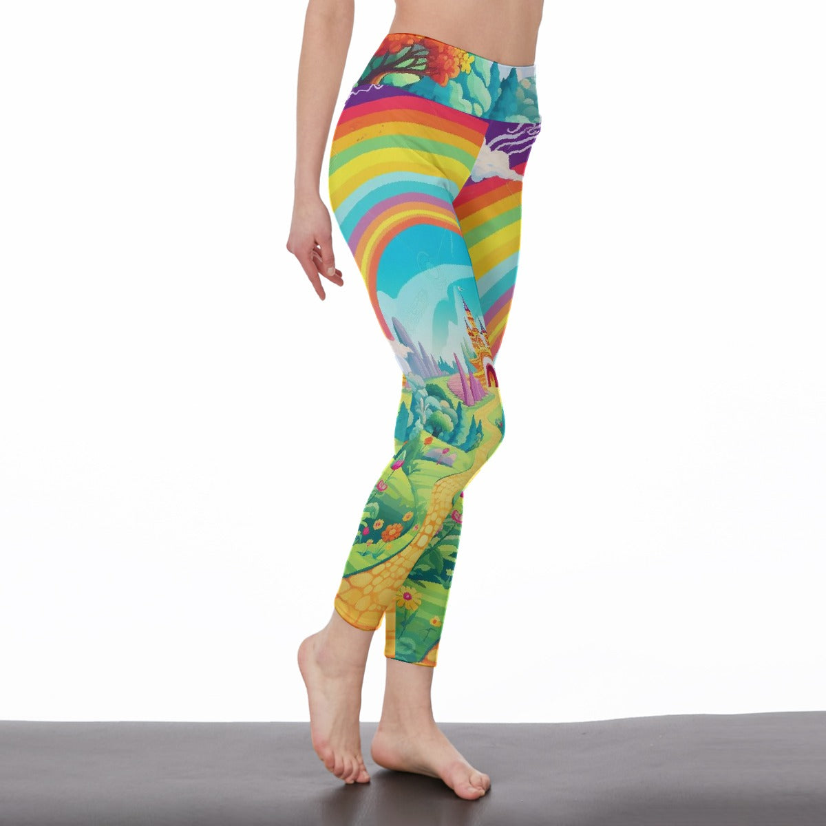 All-Over Print Women's High Waist Leggings | Side Stitch Closure