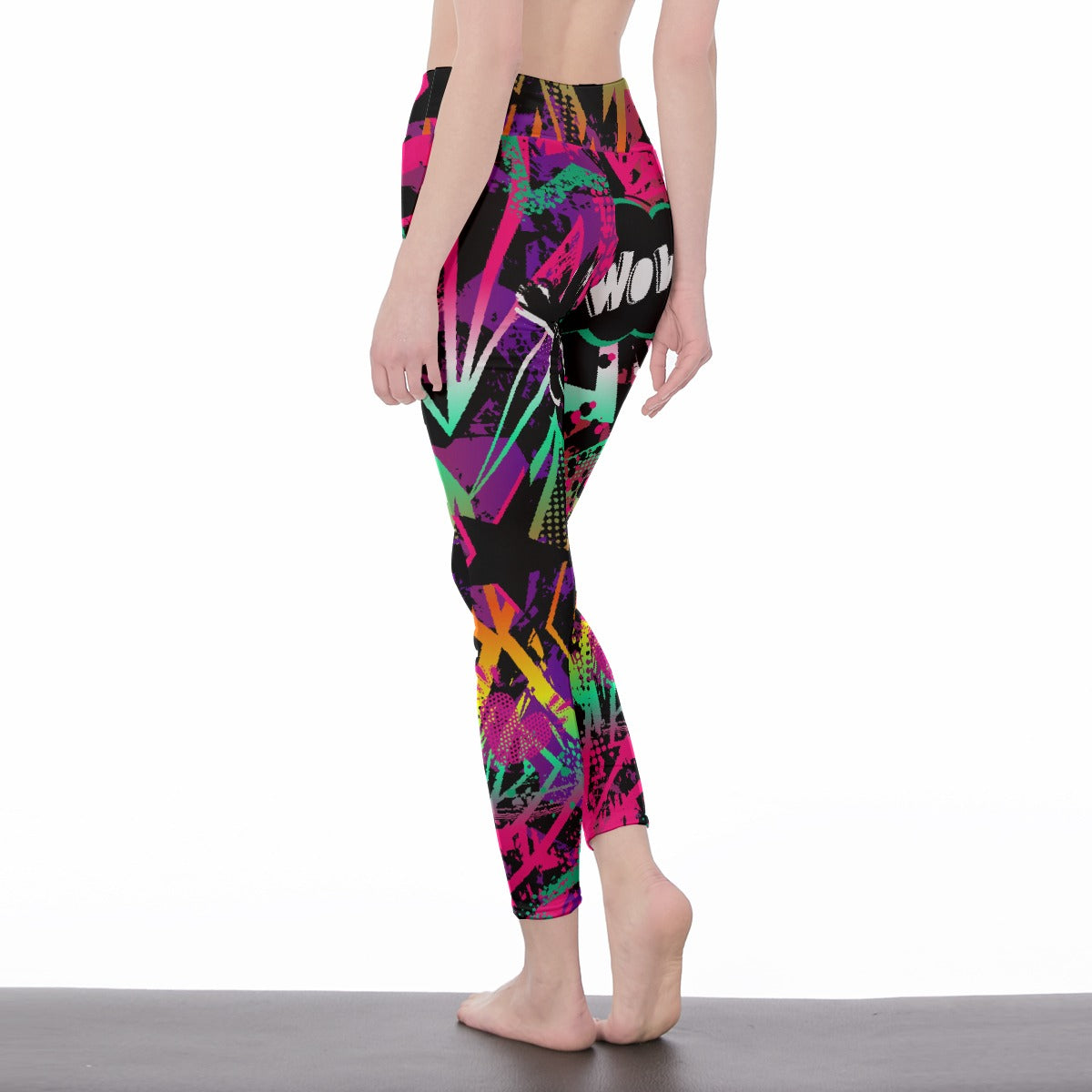 All-Over Print Women's High Waist Leggings | Side Stitch Closure