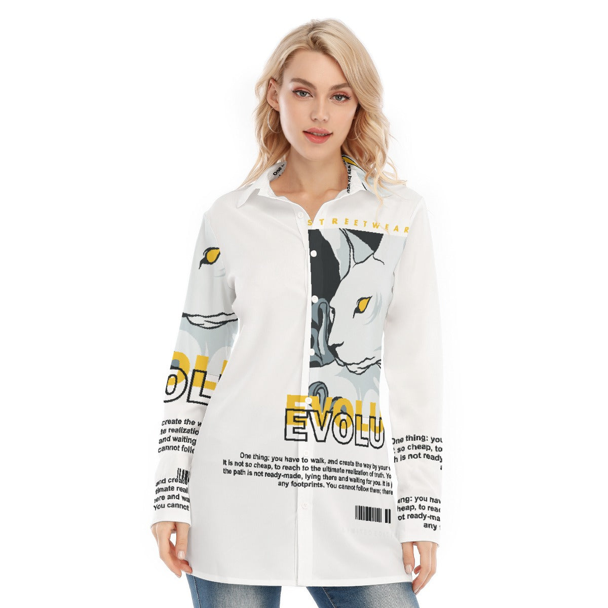 All-Over Print Women's Long Shirt