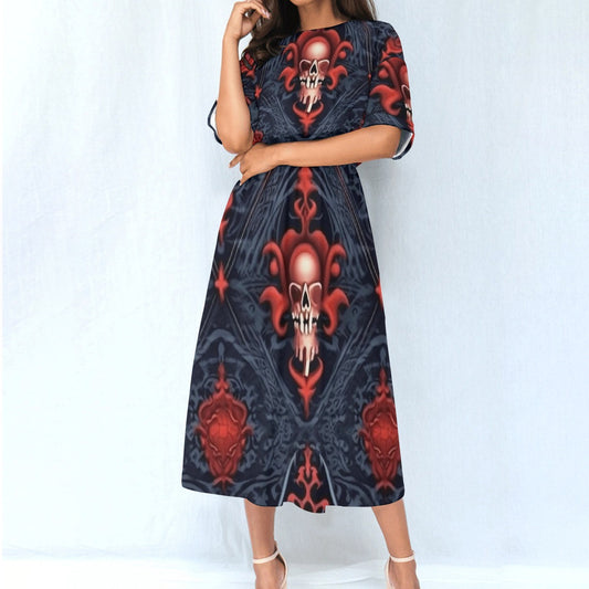 All-Over Print Women's Elastic Waist Dress