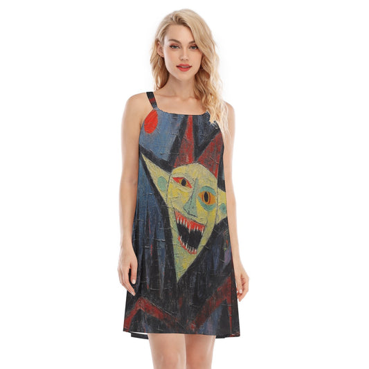 All-Over Print Women's O-neck Cami Dress