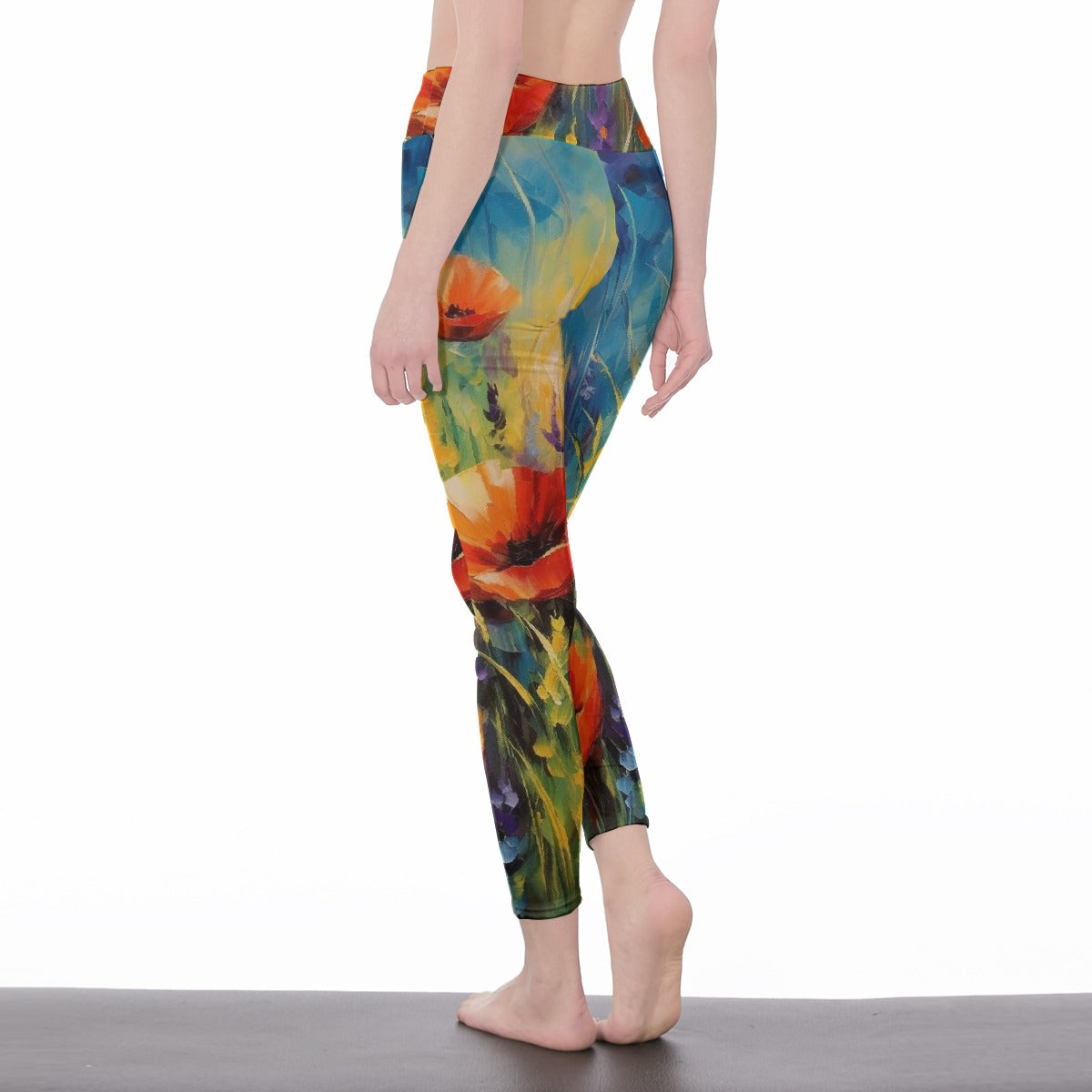 All-Over Print Women's High Waist Leggings | Side Stitch Closure