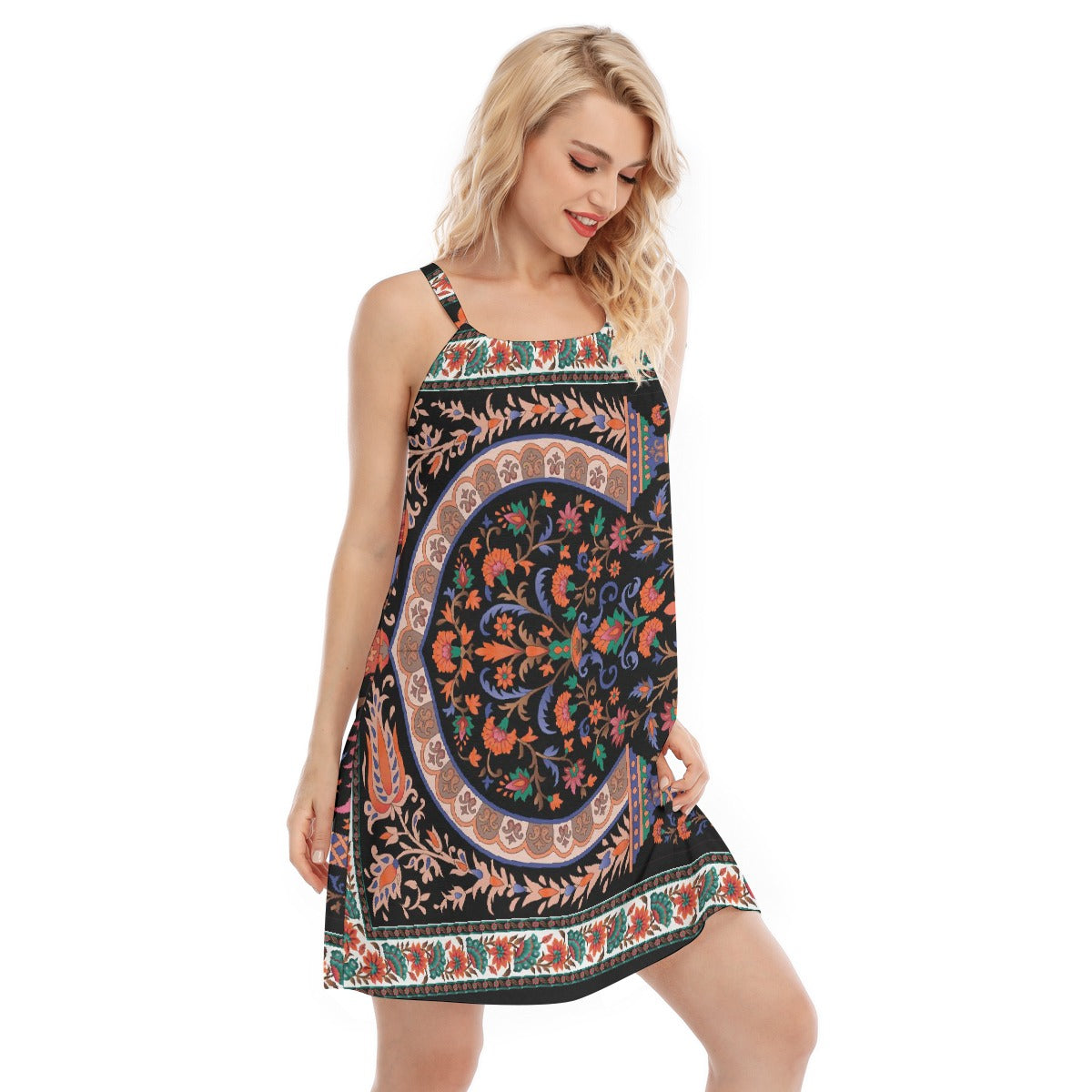 All-Over Print Women's O-neck Cami Dress