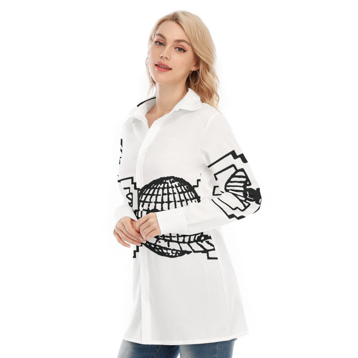 All-Over Print Women's Long Shirt