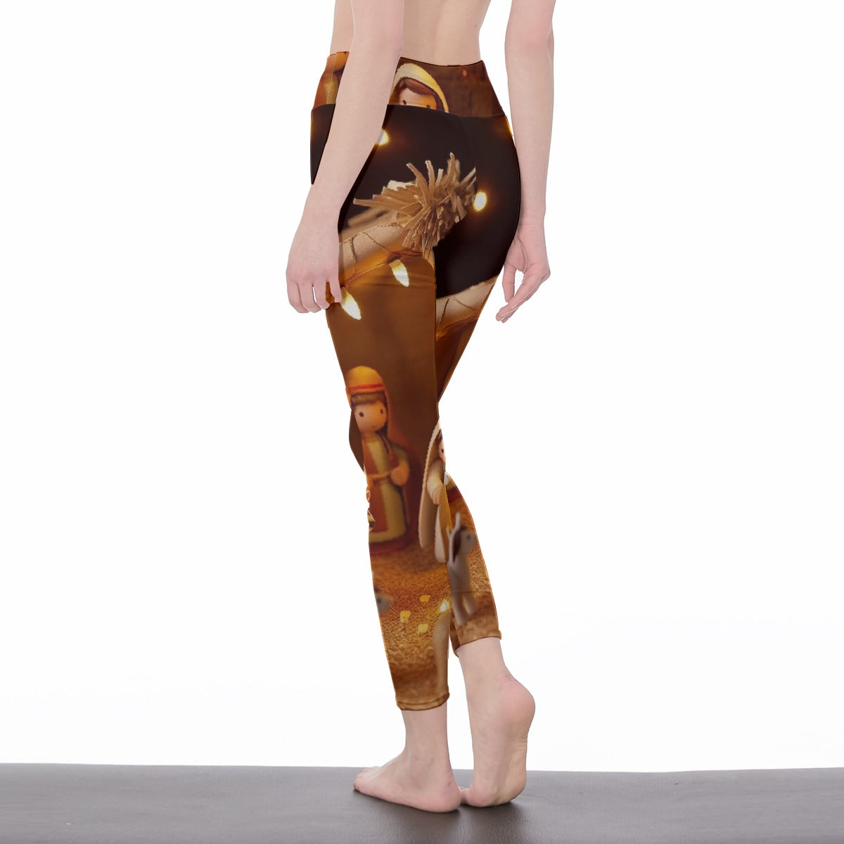 All-Over Print Women's High Waist Leggings | Side Stitch Closure