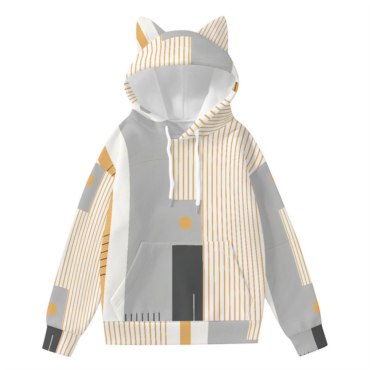 All-Over Print Women’s Hoodie With Decorative Ears