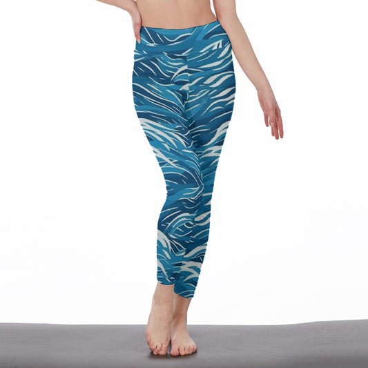 All-Over Print Women's High Waist Leggings | Side Stitch Closure