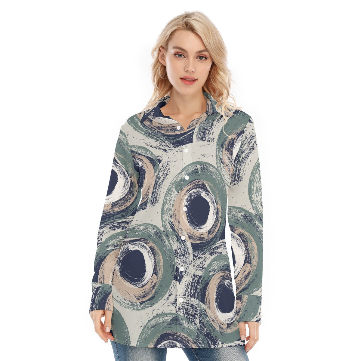 All-Over Print Women's Long Shirt