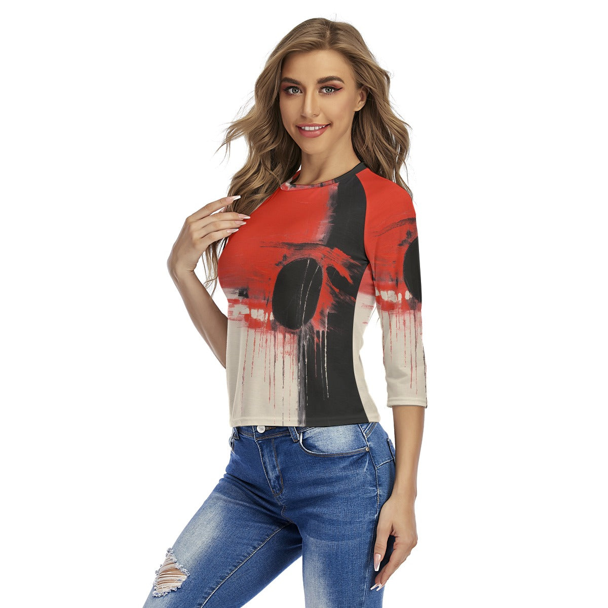 All-Over Print Women's Raglan Sleeves T-shirts