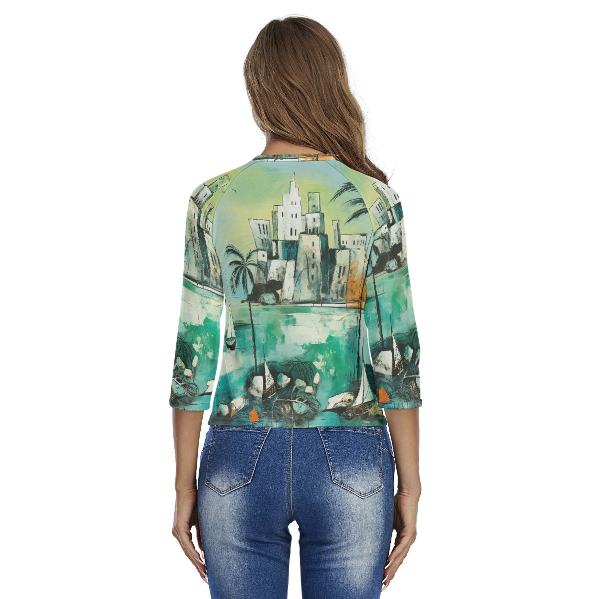 All-Over Print Women's Raglan Sleeves T-shirts