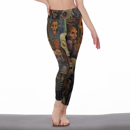 All-Over Print Women's High Waist Leggings | Side Stitch Closure