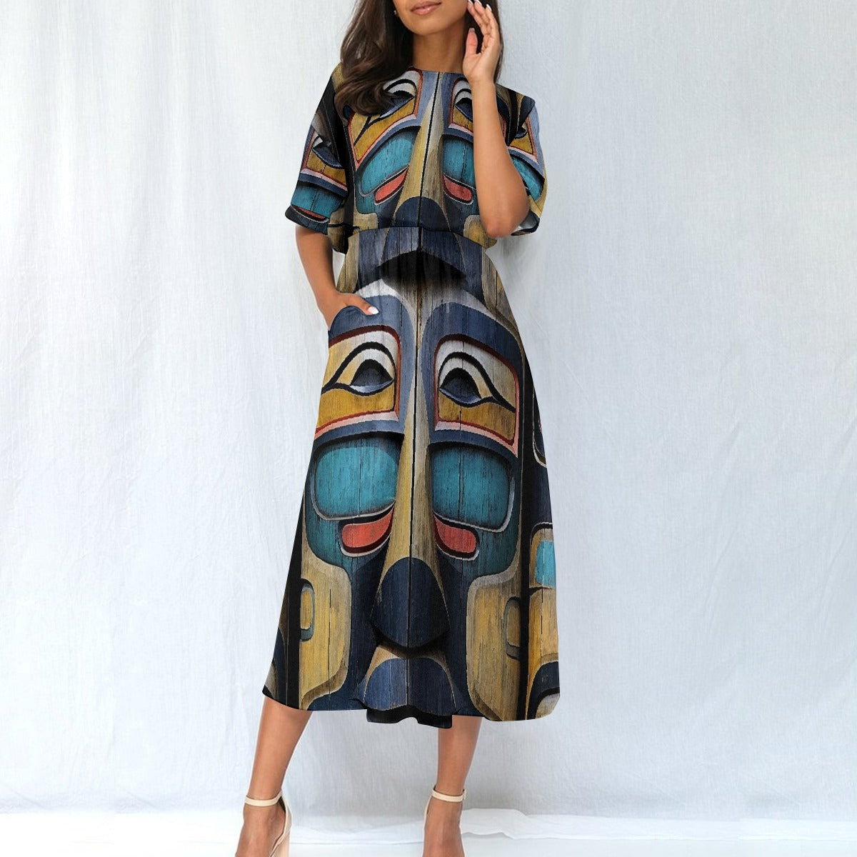 All-Over Print Women's Elastic Waist Dress