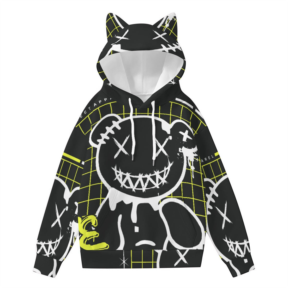 All-Over Print Women’s Hoodie With Decorative Ears