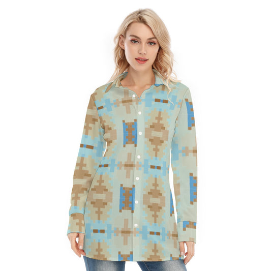 All-Over Print Women's Long Shirt