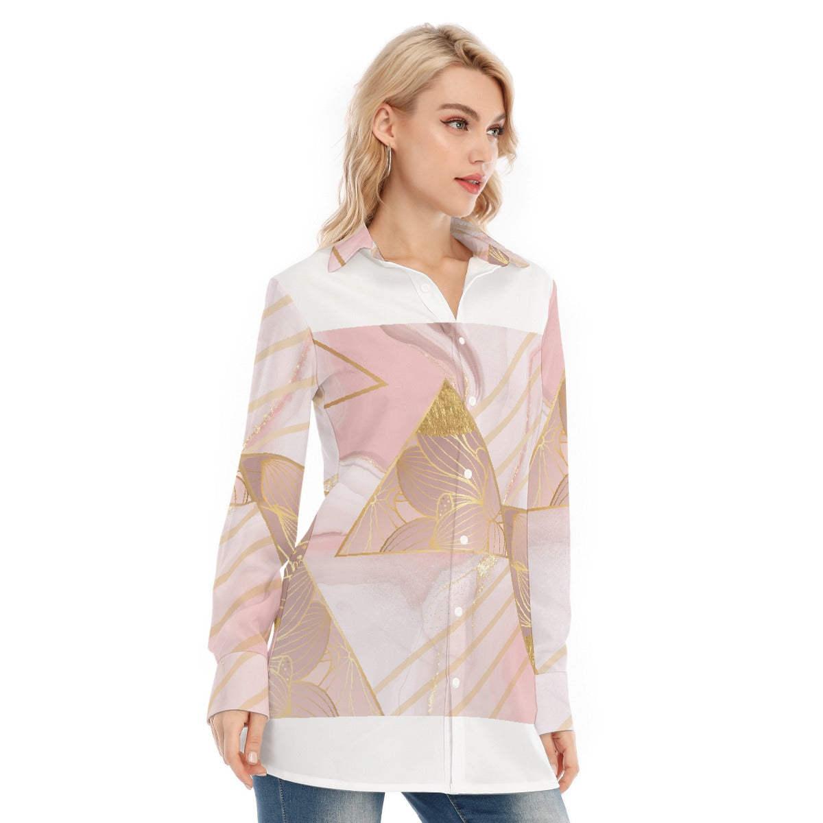 All-Over Print Women's Long Shirt