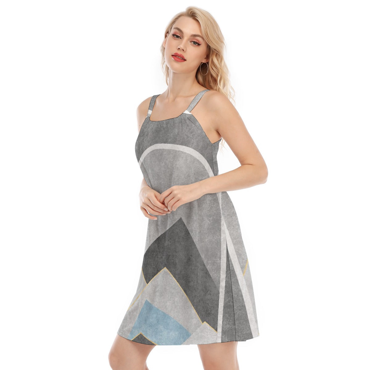 All-Over Print Women's O-neck Cami Dress