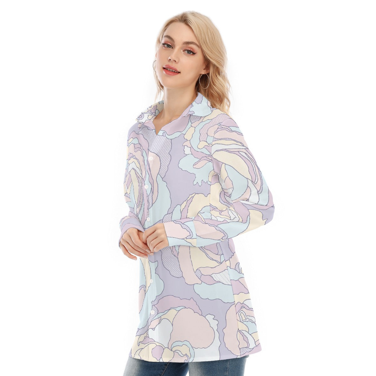 All-Over Print Women's Long Shirt