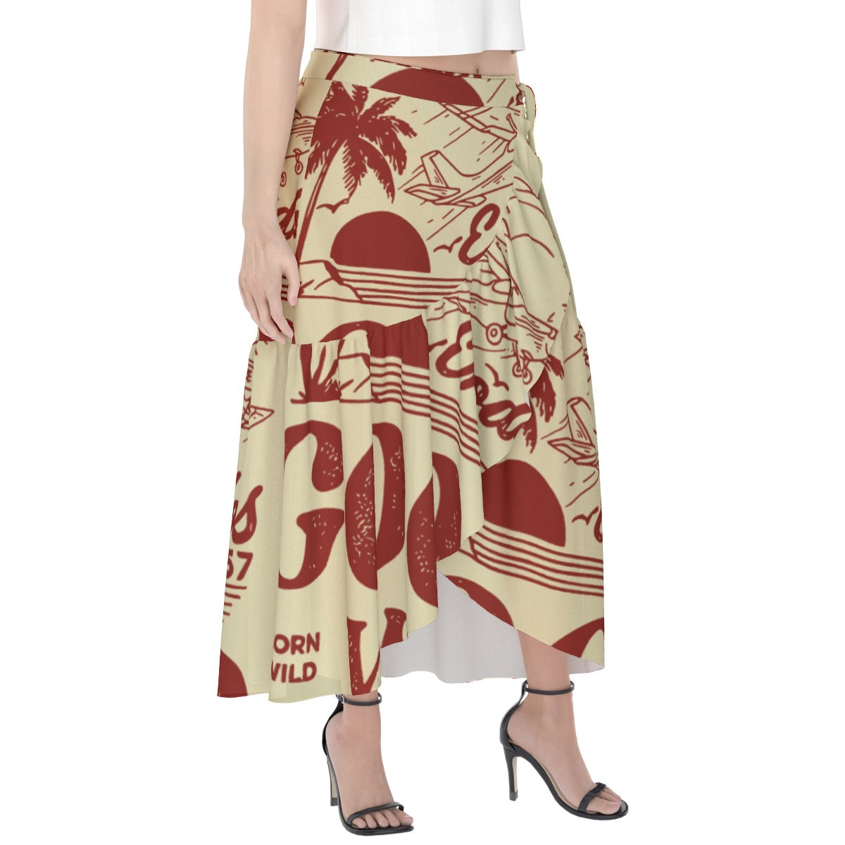 All-Over Print Women's Wrap Skirt