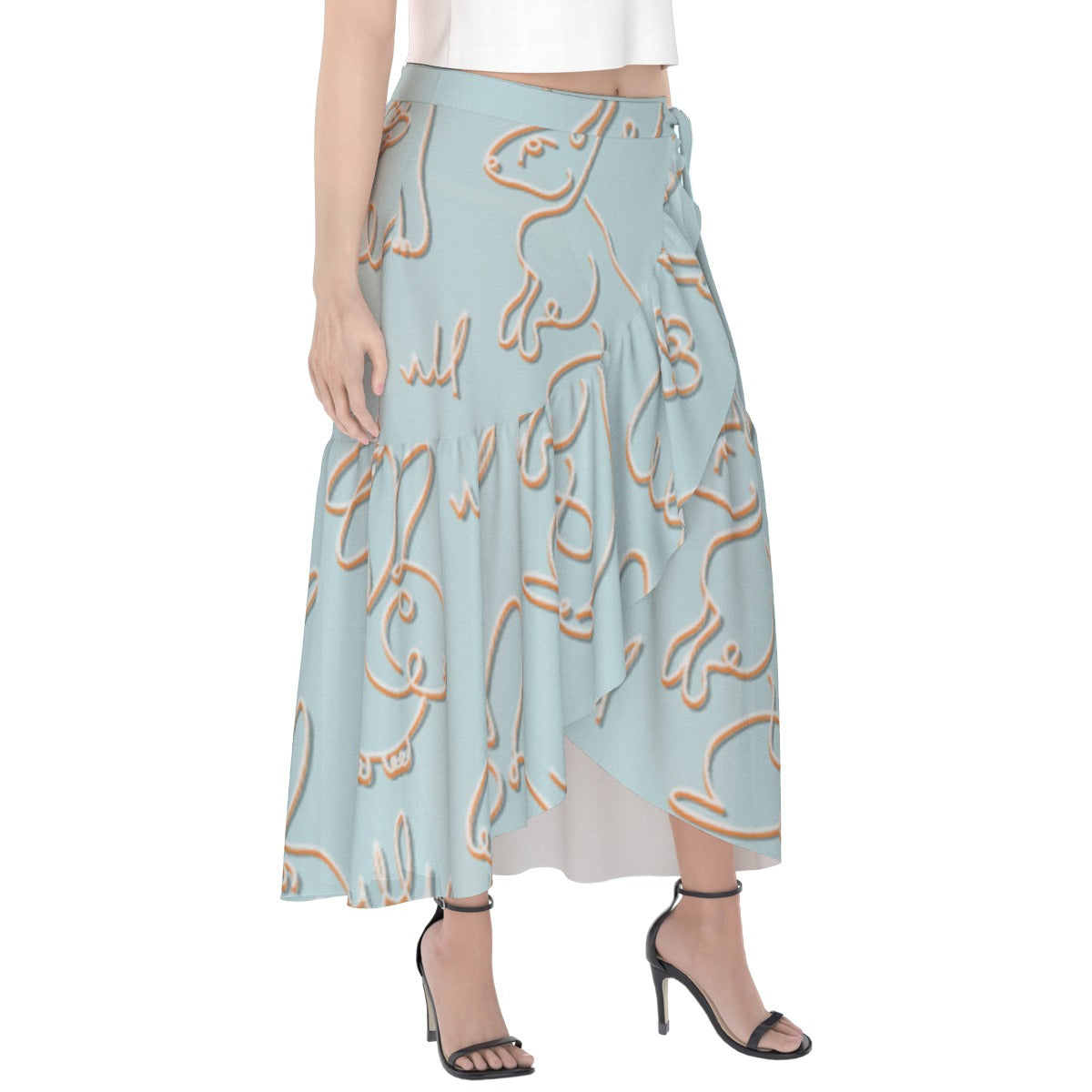 All-Over Print Women's Wrap Skirt