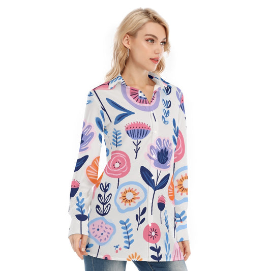 All-Over Print Women's Long Shirt